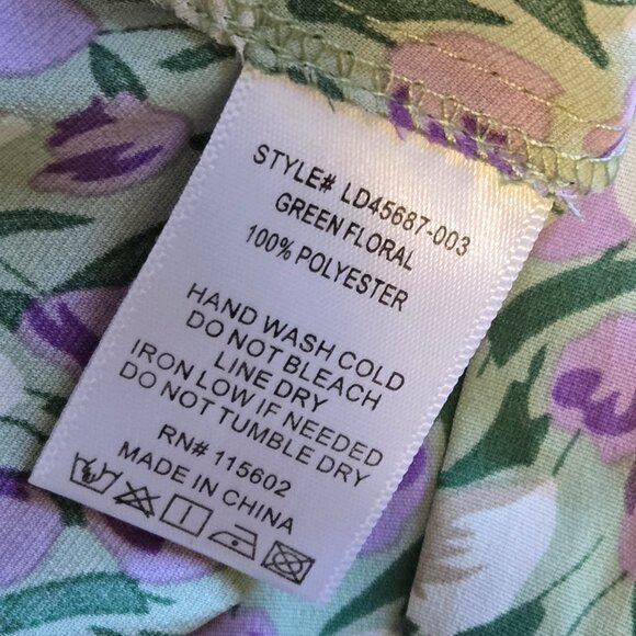 Floral Tulip Smocked Puff Sleeve Prairie Midi Dress Cottagecore - Picture 7 of 9